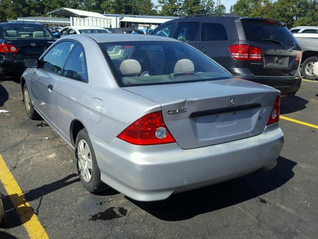 1HGEM22195L067201 - 2005 HONDA CIVIC DX V SILVER photo 3