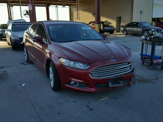 3FA6P0HD2GR224125 - 2016 FORD FUSION SE RED photo 1