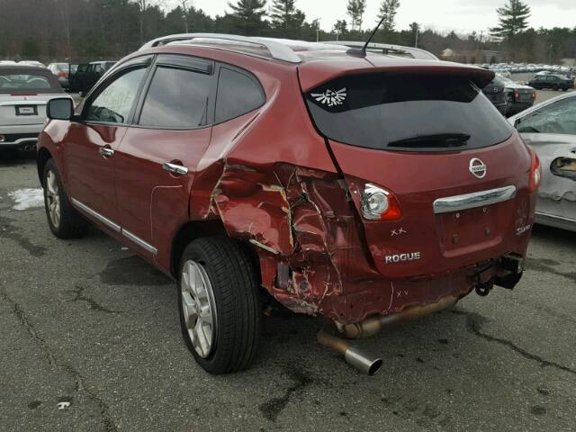 JN8AS5MV4DW666352 - 2013 NISSAN ROGUE S RED photo 3