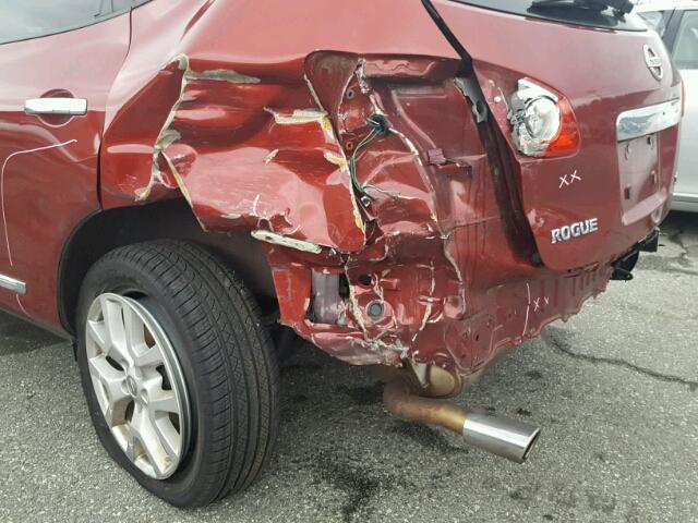 JN8AS5MV4DW666352 - 2013 NISSAN ROGUE S RED photo 9