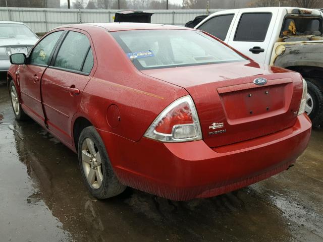 3FAFP07Z96R147524 - 2006 FORD FUSION SE RED photo 3