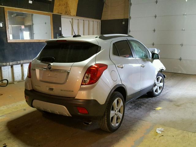 KL4CJASB5FB267480 - 2015 BUICK ENCORE SILVER photo 4