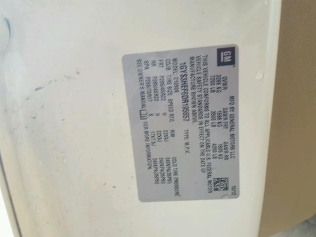 1GYS3HEF6DR195657 - 2013 CADILLAC ESCALADE E WHITE photo 10