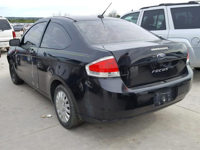 1FAHP32N08W255870 - 2008 FORD FOCUS S/SE BLACK photo 3