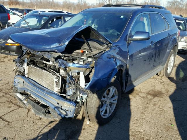 2GNALCEK5H6141356 - 2017 CHEVROLET EQUINOX LT BLUE photo 2