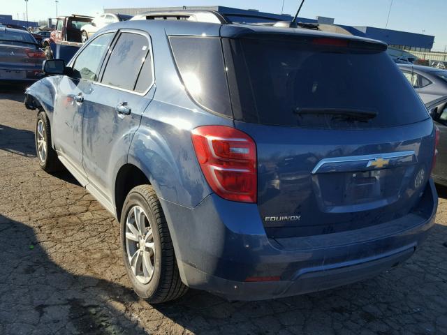 2GNALCEK5H6141356 - 2017 CHEVROLET EQUINOX LT BLUE photo 3