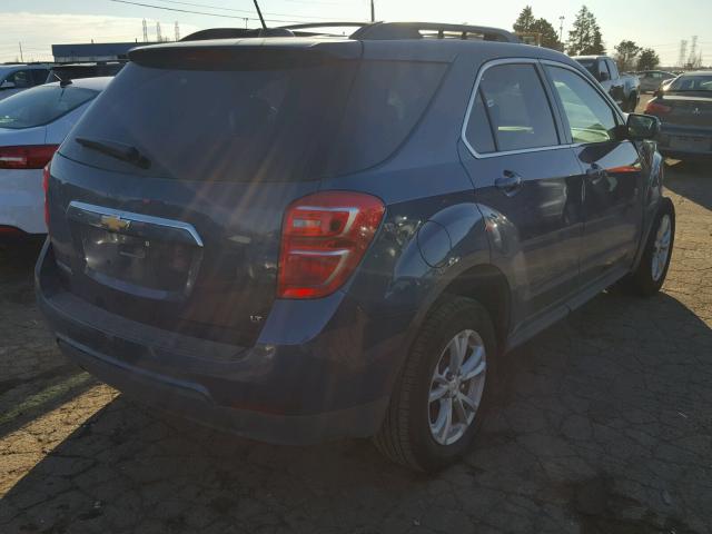 2GNALCEK5H6141356 - 2017 CHEVROLET EQUINOX LT BLUE photo 4