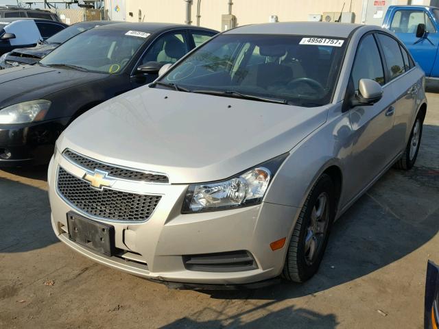 1G1PF5SC4C7102407 - 2012 CHEVROLET CRUZE LT SILVER photo 2