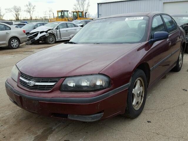 2G1WH55KXY9334802 - 2000 CHEVROLET IMPALA LS BURGUNDY photo 2