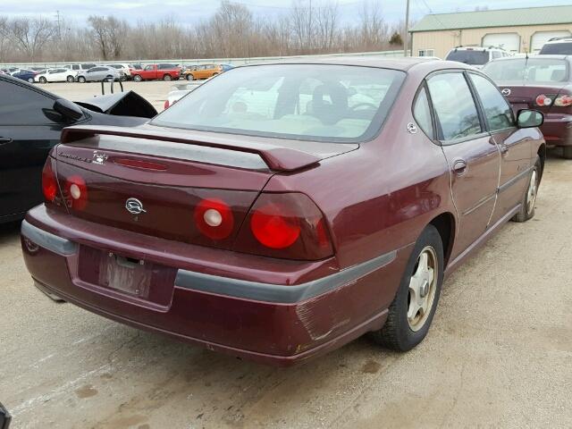 2G1WH55KXY9334802 - 2000 CHEVROLET IMPALA LS BURGUNDY photo 4