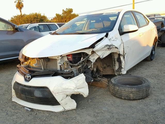 5YFBURHE2EP119067 - 2014 TOYOTA COROLLA L WHITE photo 2