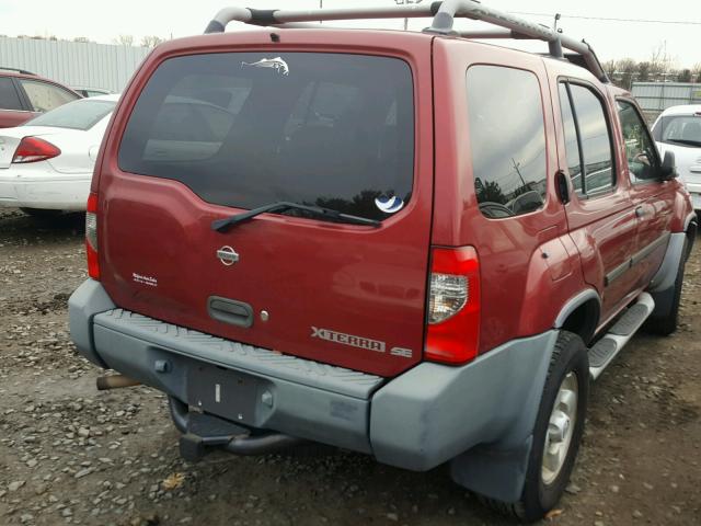 5N1ED28Y01C552013 - 2001 NISSAN XTERRA XE RED photo 4