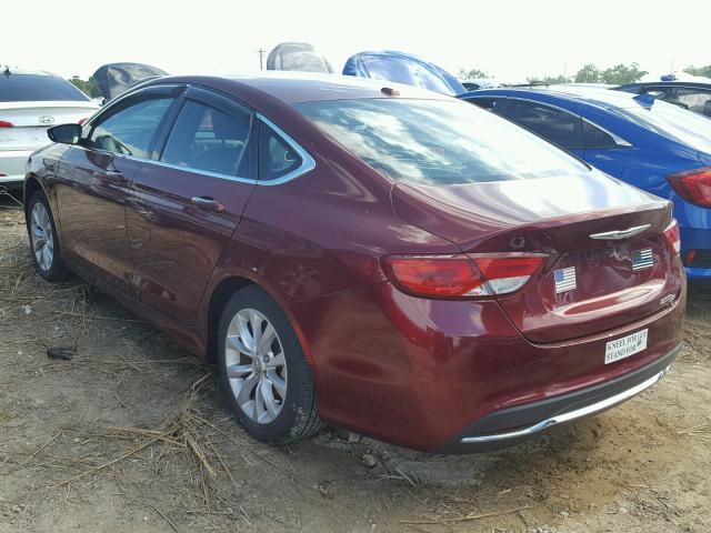 1C3CCCCB3FN545452 - 2015 CHRYSLER 200 C BURGUNDY photo 3