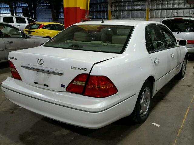 JTHBN30FX10003519 - 2001 LEXUS LS 430 WHITE photo 4