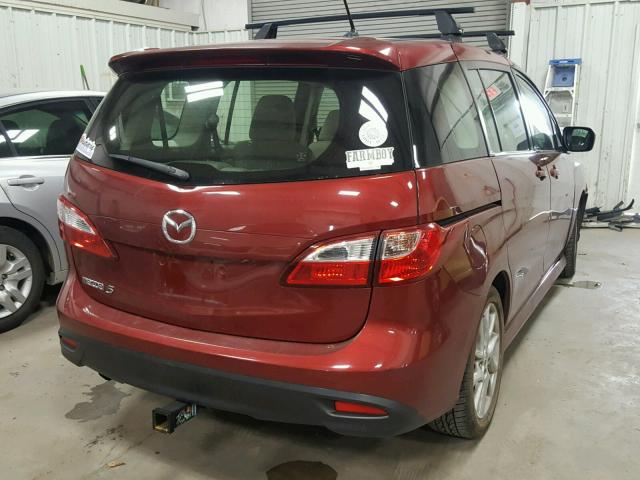 JM1CW2CL3C0107335 - 2012 MAZDA 5 MAROON photo 4