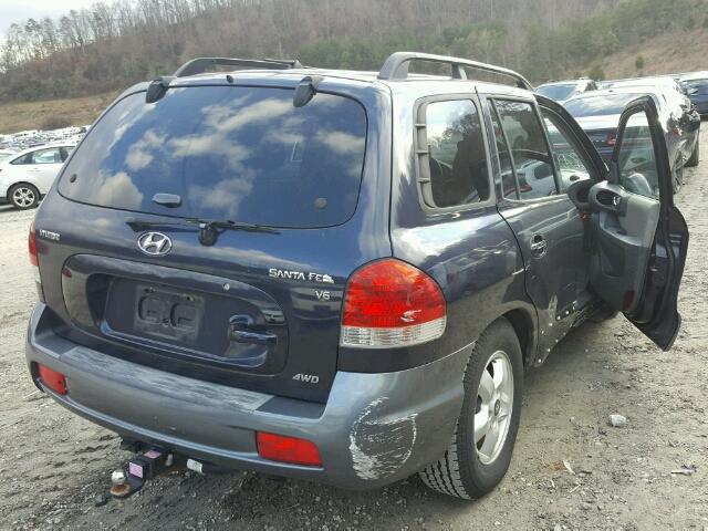 KM8SC73DX5U908779 - 2005 HYUNDAI SANTA FE G BLUE photo 4