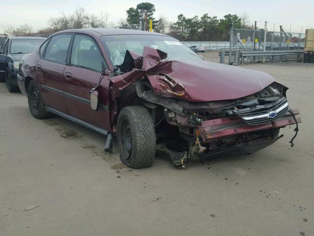 2G1WF52E829352114 - 2002 CHEVROLET IMPALA RED photo 1