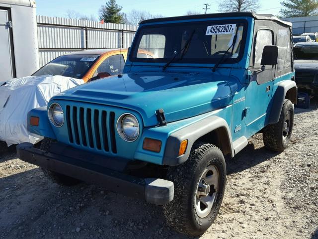 1J4FY29P6VP417016 - 1997 JEEP WRANGLER / TURQUOISE photo 2