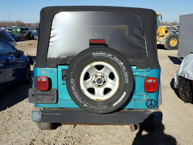 1J4FY29P6VP417016 - 1997 JEEP WRANGLER / TURQUOISE photo 9