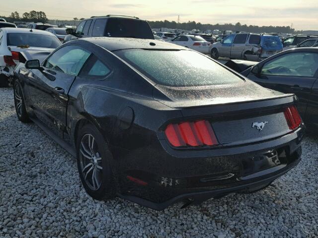 1FA6P8TH9H5239783 - 2017 FORD MUSTANG BLACK photo 3