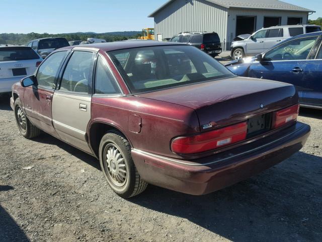 2G4WB52K4T1433650 - 1996 BUICK REGAL CUST BURGUNDY photo 3