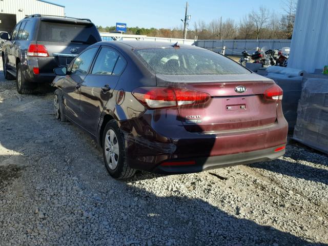 3KPFK4A76HE141407 - 2017 KIA FORTE LX PURPLE photo 3