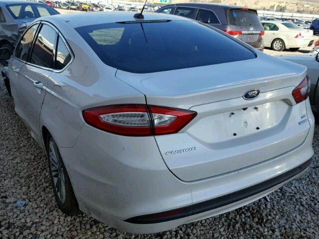 3FA6P0HRXDR361496 - 2013 FORD FUSION SE WHITE photo 3