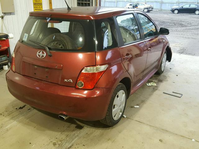 JTKKT624460136765 - 2006 TOYOTA SCION XA RED photo 4