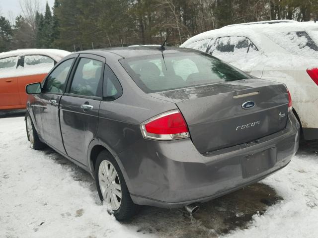 1FAHP3HN7BW166635 - 2011 FORD FOCUS SEL CHARCOAL photo 3