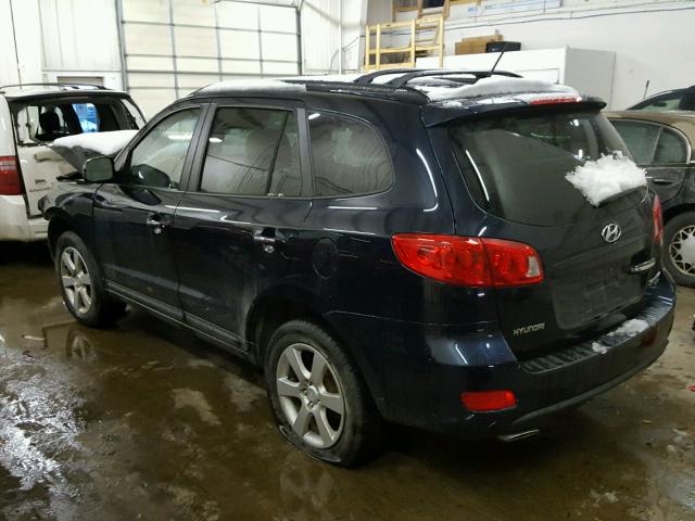 5NMSH13E89H327743 - 2009 HYUNDAI SANTA FE S BLUE photo 3