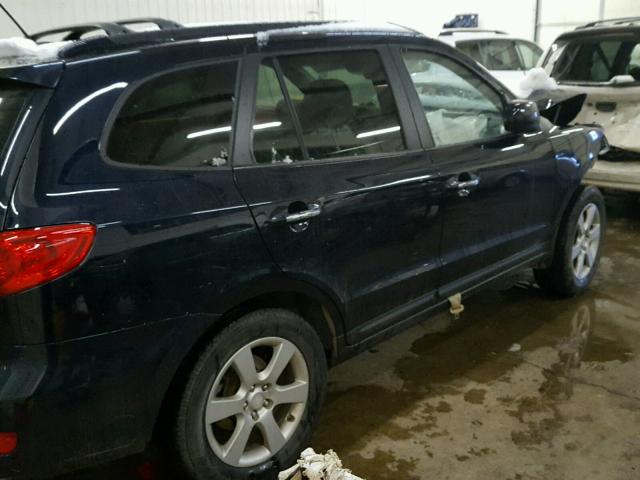 5NMSH13E89H327743 - 2009 HYUNDAI SANTA FE S BLUE photo 4