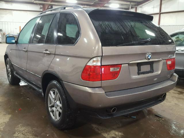 5UXFA13505LU48165 - 2005 BMW X5 3.0I TAN photo 3