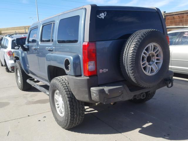 5GTDN13E078227080 - 2007 HUMMER H3 GREEN photo 9