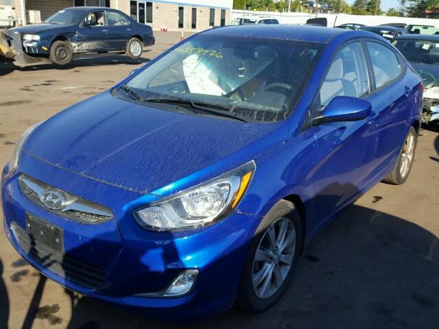 KMHCU4AEXCU117659 - 2012 HYUNDAI ACCENT GLS BLUE photo 2