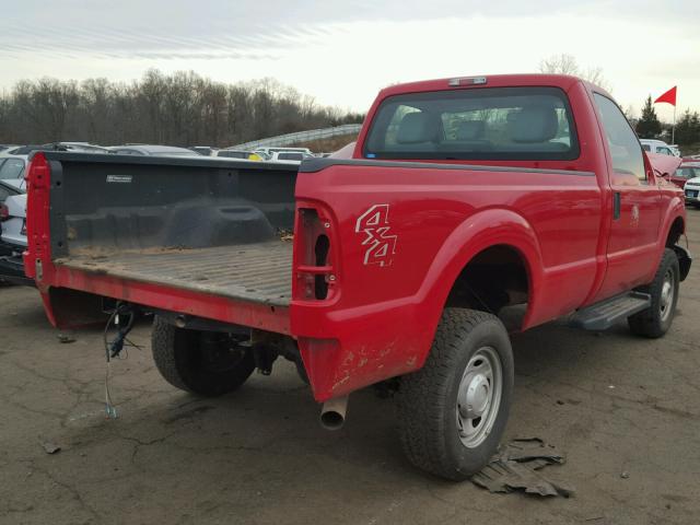 1FTRF3B65FEB24995 - 2015 FORD F350 SUPER RED photo 4