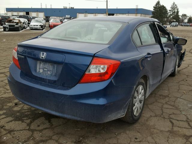 19XFB2F54CE037406 - 2012 HONDA CIVIC LX BLUE photo 4