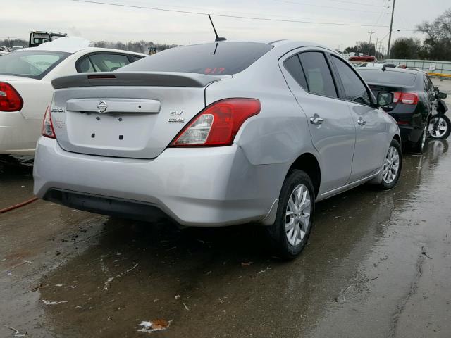 3N1CN7AP9HL811073 - 2017 NISSAN VERSA S SILVER photo 4