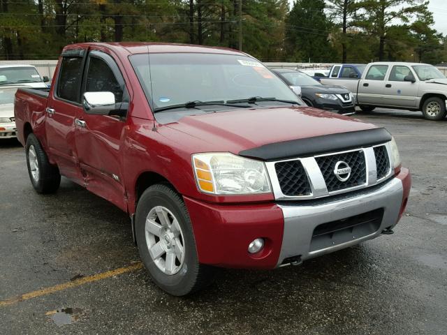 1N6BA07A26N520150 - 2006 NISSAN TITAN XE BURGUNDY photo 1