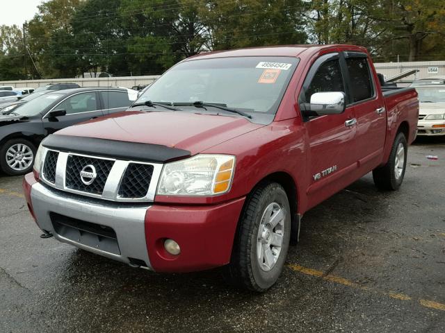 1N6BA07A26N520150 - 2006 NISSAN TITAN XE BURGUNDY photo 2