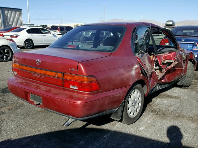 1NXAE00B5SZ284093 - 1995 TOYOTA COROLLA LE MAROON photo 4