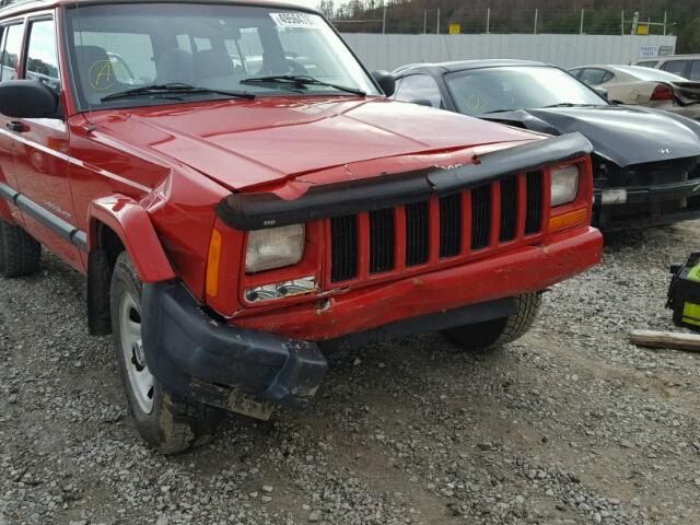 1J4FF48S61L594965 - 2001 JEEP CHEROKEE S RED photo 9