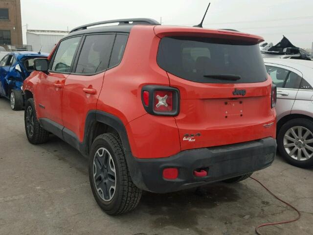 ZACCJBCT1FPB22364 - 2015 JEEP RENEGADE T ORANGE photo 3