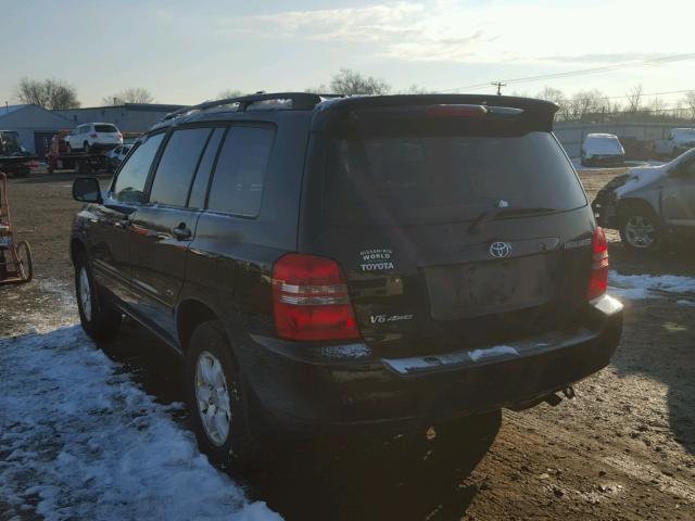 JTEHF21A530123121 - 2003 TOYOTA HIGHLANDER BLACK photo 3