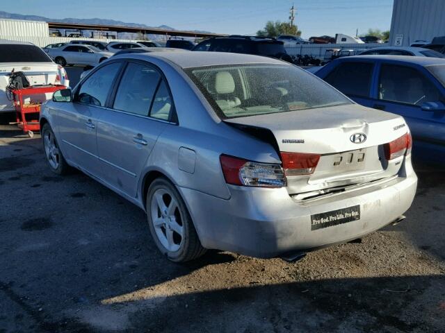 5NPEU46F06H012464 - 2006 HYUNDAI SONATA GLS SILVER photo 3