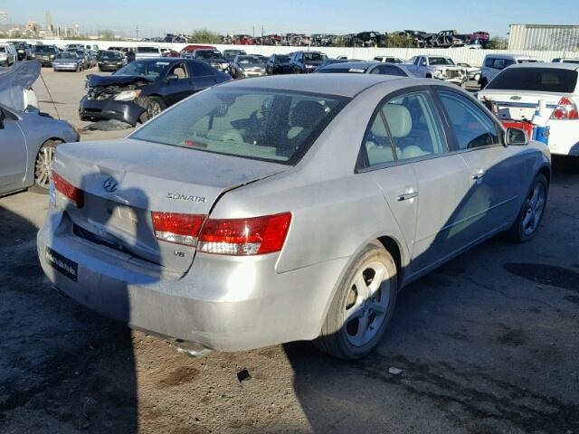 5NPEU46F06H012464 - 2006 HYUNDAI SONATA GLS SILVER photo 4