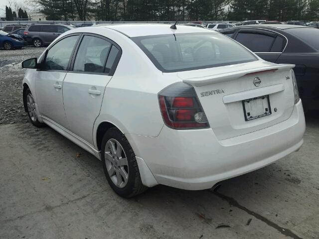 3N1AB6AP9AL726542 - 2010 NISSAN SENTRA 2.0 WHITE photo 3