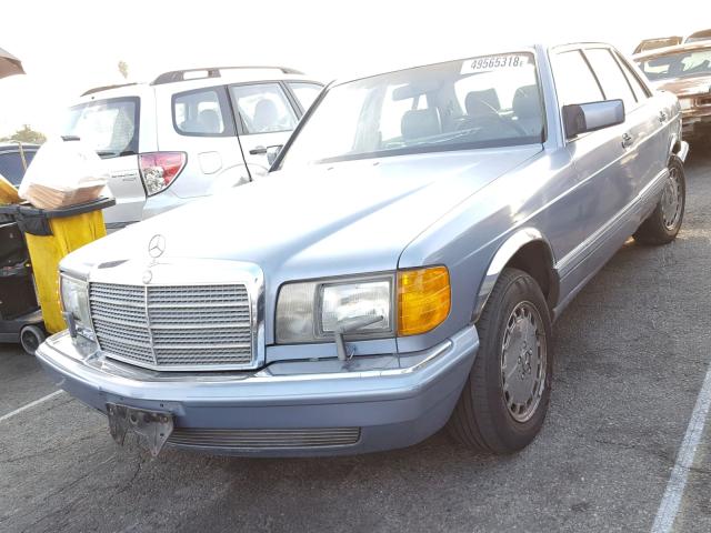 WDBCA35D4GA229467 - 1986 MERCEDES-BENZ 420 SEL BLUE photo 2