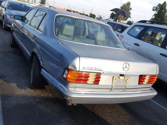 WDBCA35D4GA229467 - 1986 MERCEDES-BENZ 420 SEL BLUE photo 3