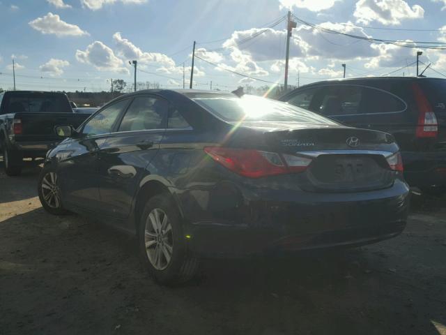 5NPEB4AC8DH757219 - 2013 HYUNDAI SONATA GLS BLACK photo 3