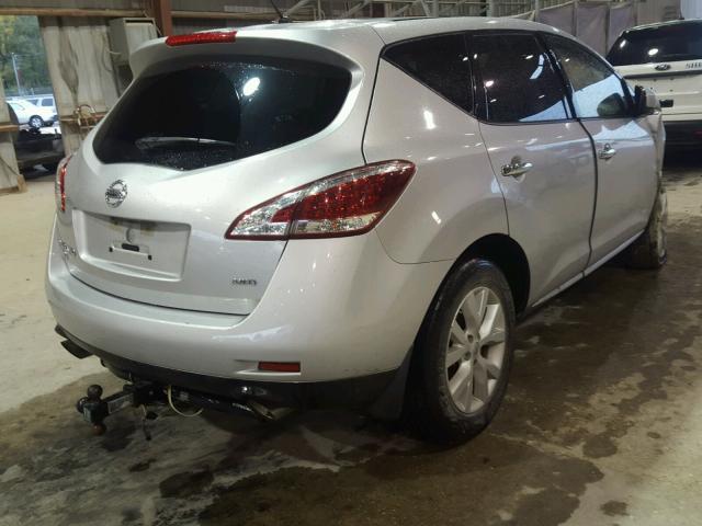 JN8AZ1MW7EW513575 - 2014 NISSAN MURANO S SILVER photo 4